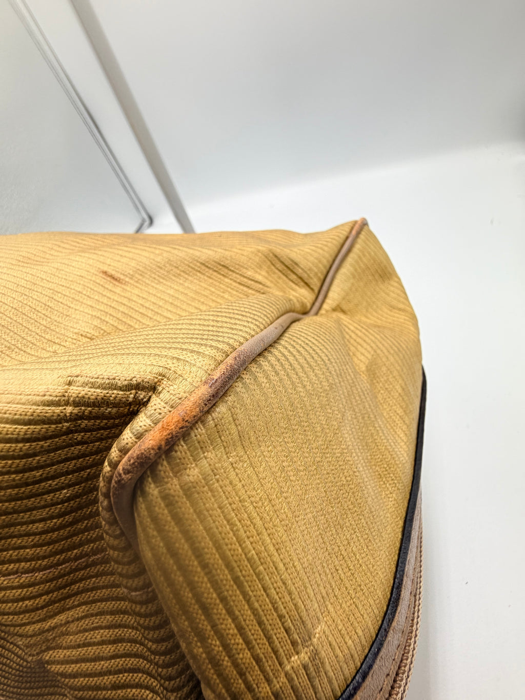Yves Saint Laurent YSL Beige Canvas Boston Bag