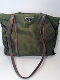 Prada Tessuto Nylon Tote – Olive Green