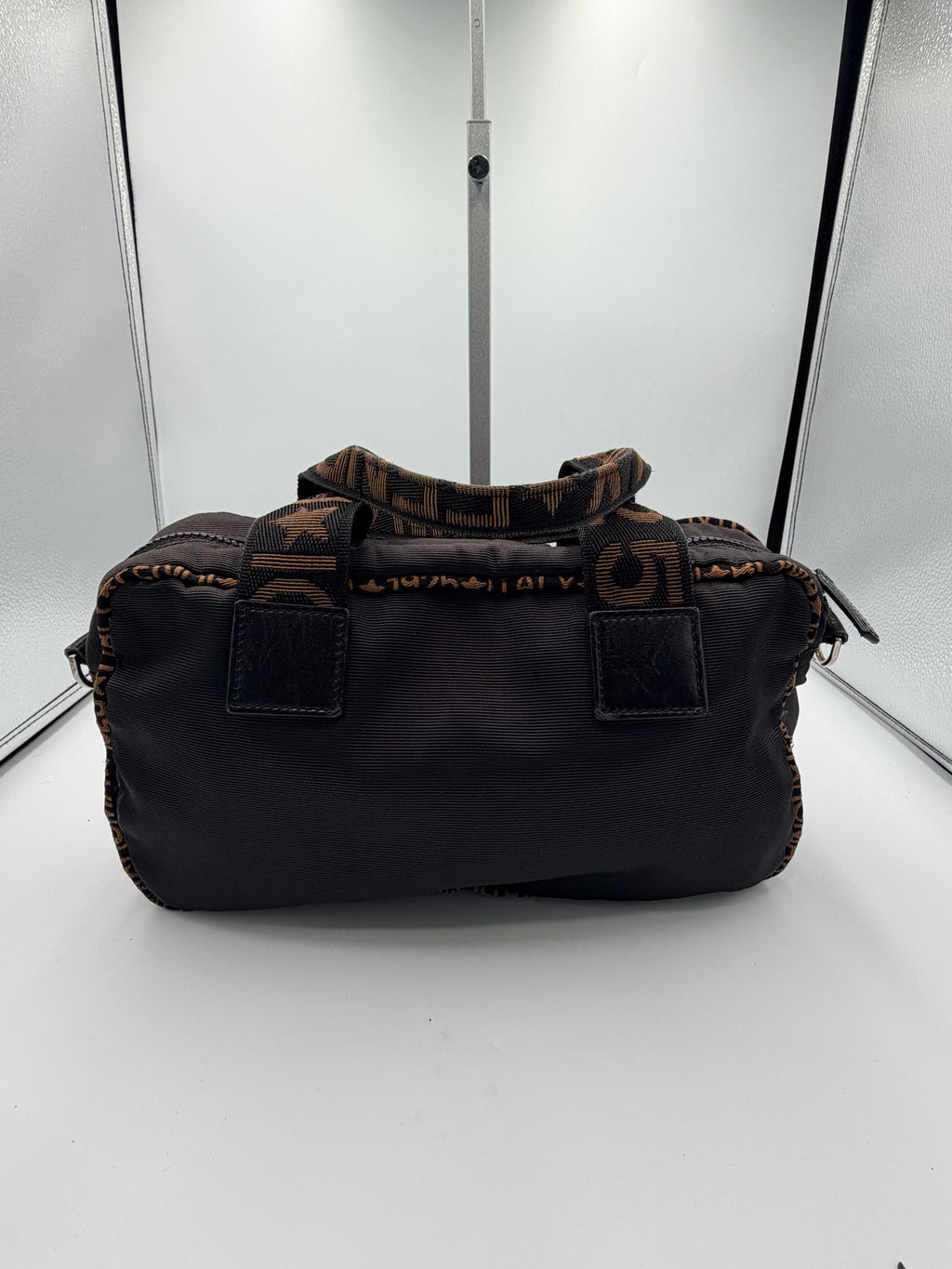 Fendi Logo Nylon Mini Boston Bag / Crossbody