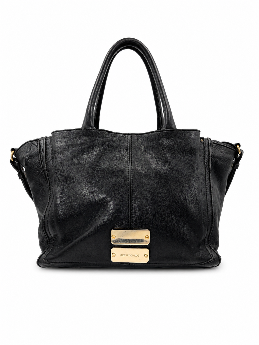 See by Chloé Black Leather Satchel Crossbody Bag