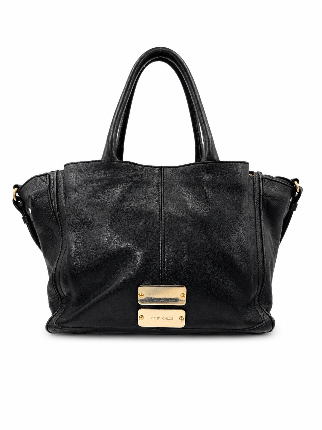 See by Chloé Black Leather Satchel Crossbody Bag