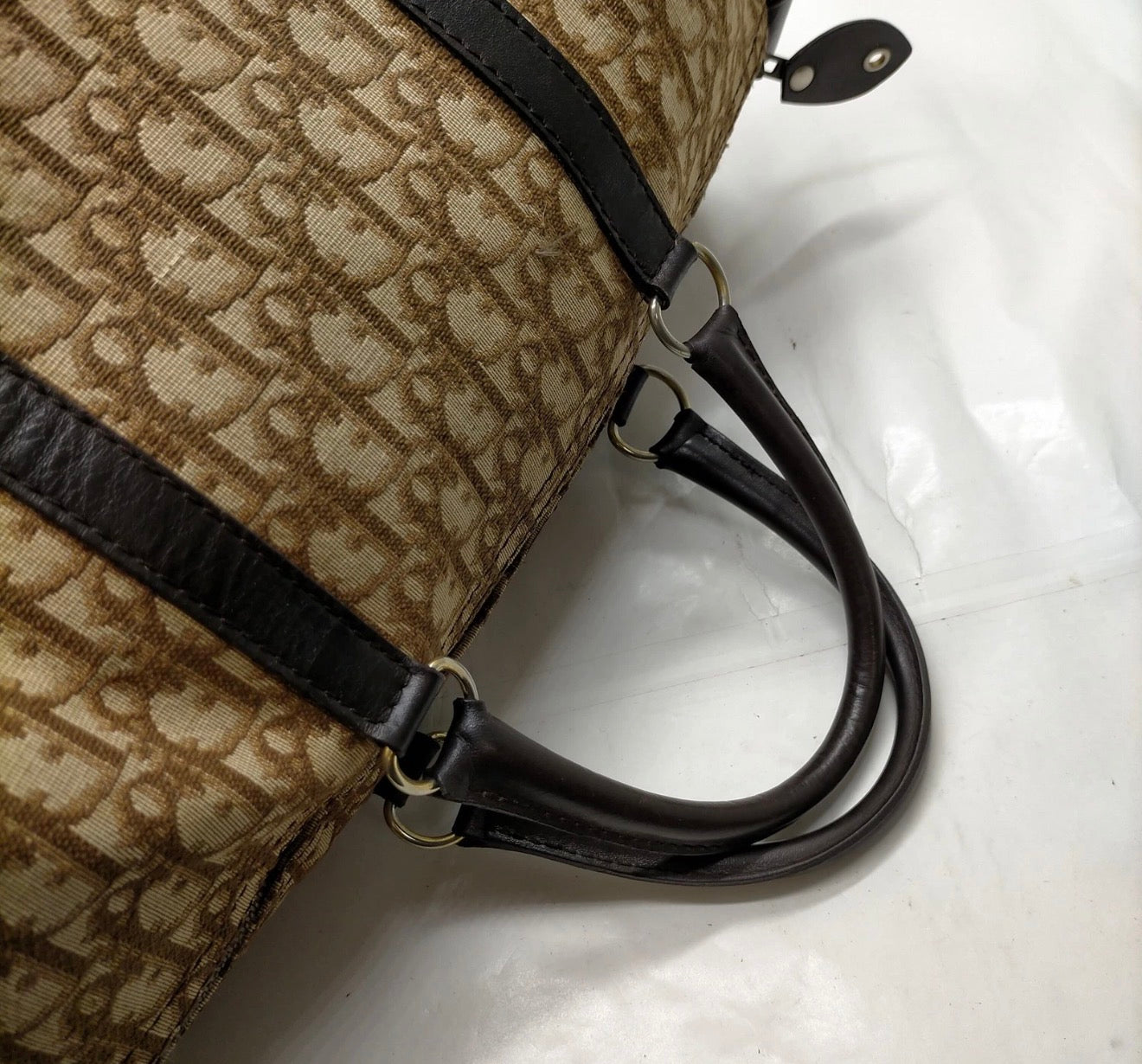 Christian Dior Trotter Monogram Boston Bag - Brown