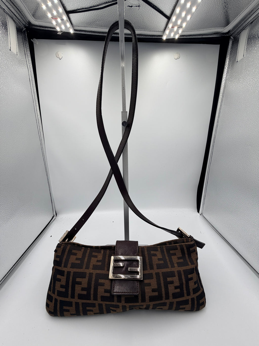 Fendi Zucca Baguette Shoulder Bag
