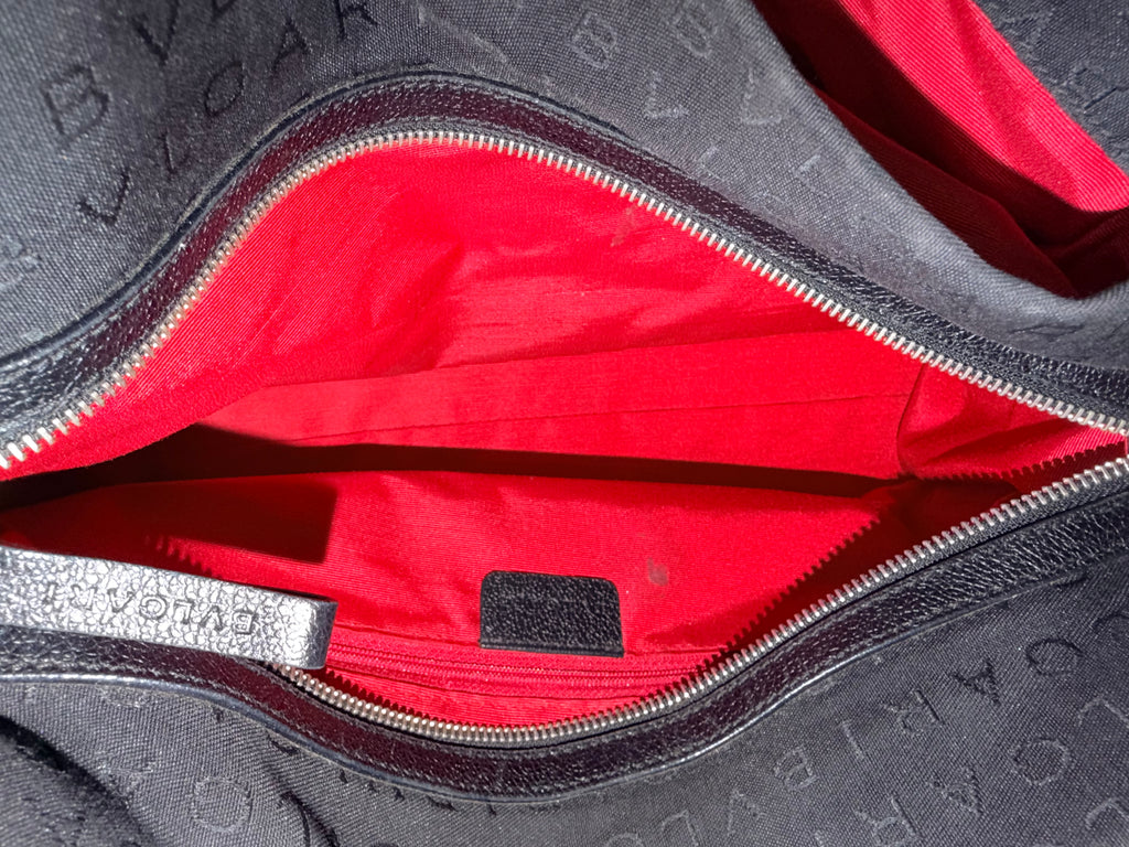 Bvlgari Logo Jacquard Boston Shoulder Bag