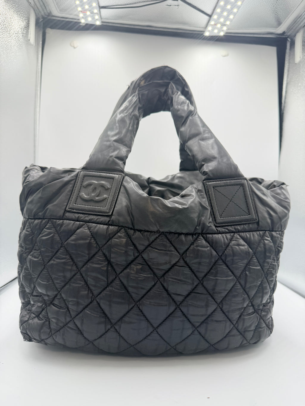 Chanel Coco Cocoon Quilted Nylon Tote – Black