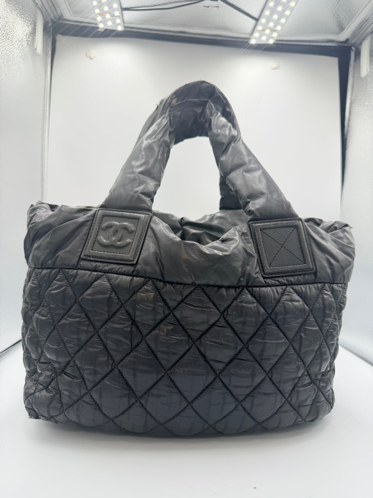Chanel Coco Cocoon Quilted Nylon Tote – Black