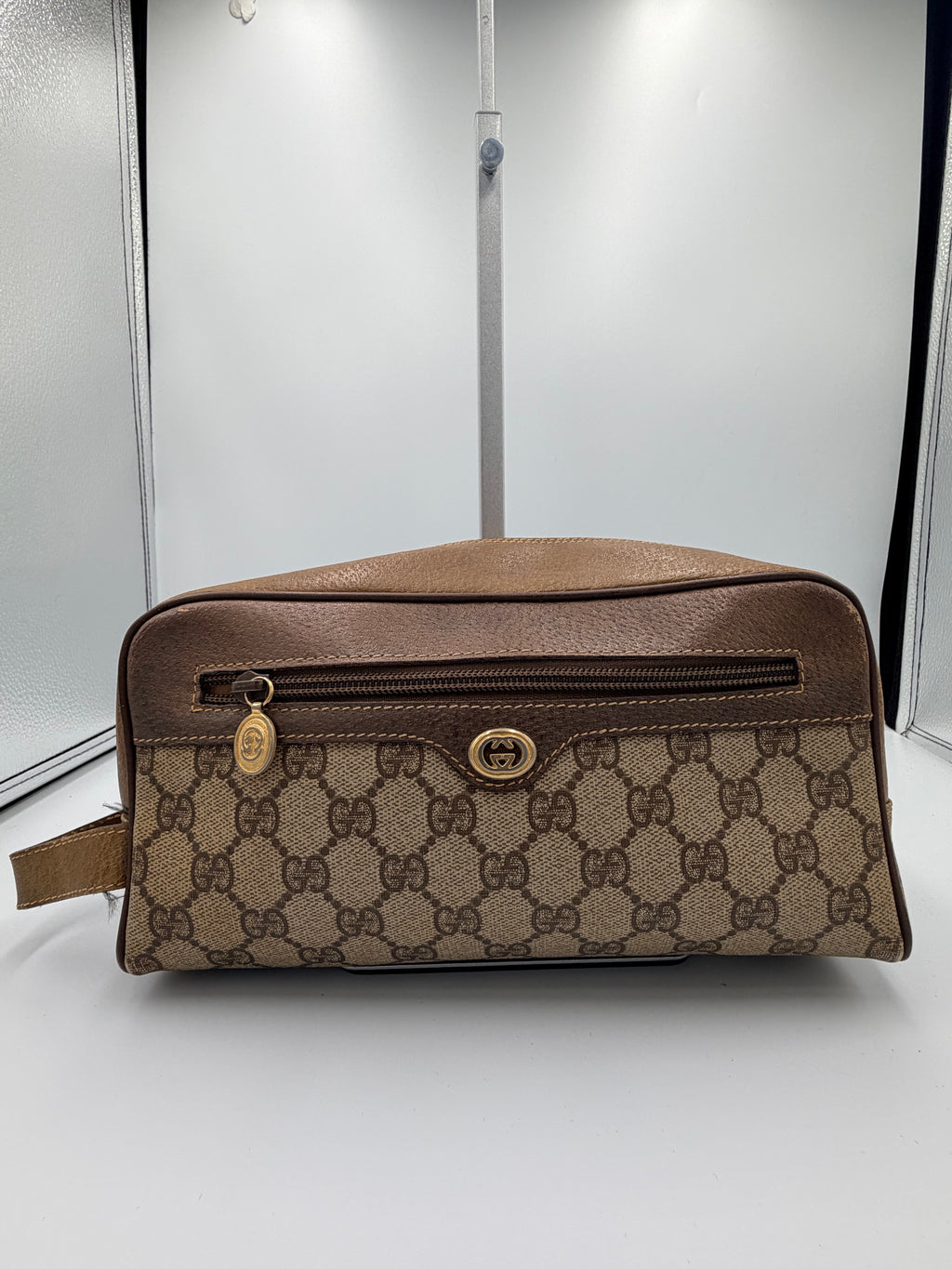 Gucci GG Supreme Monogram Cosmetic Travel Pouch