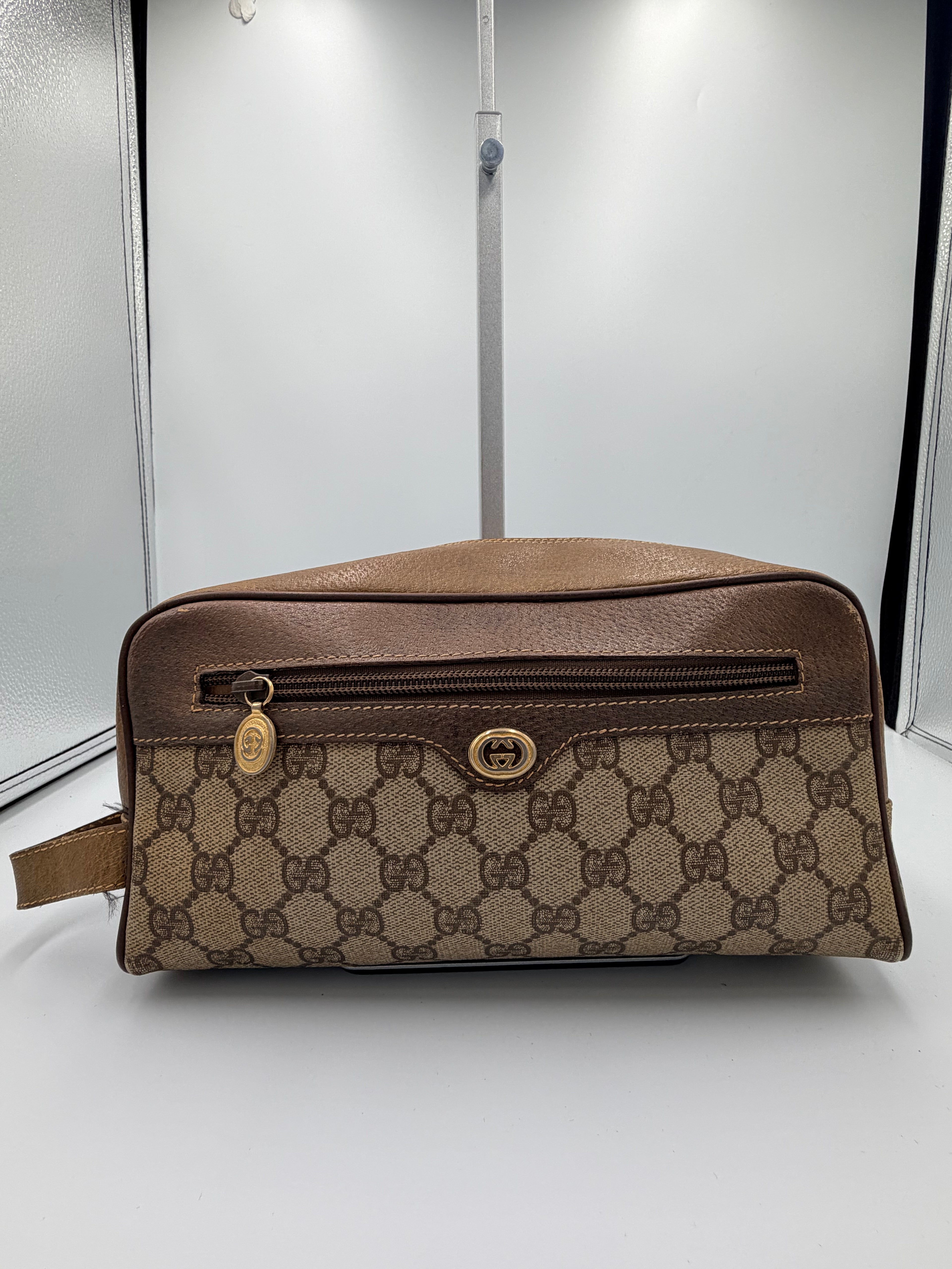 Gucci GG Supreme Monogram Cosmetic Travel Pouch