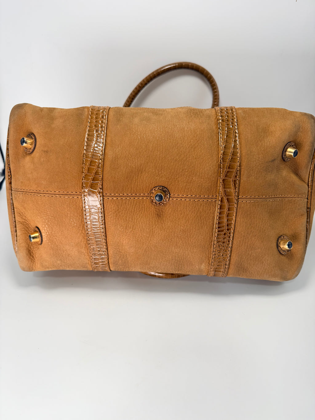 Fendi Suede Boston Bag