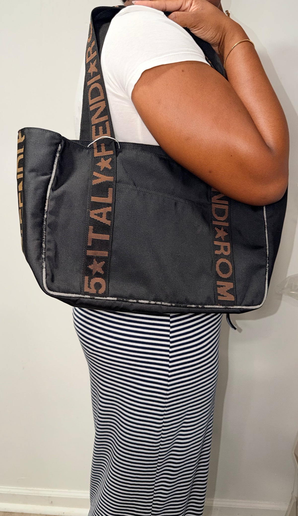 Fendi Roma 1925 Logo Tote Bag