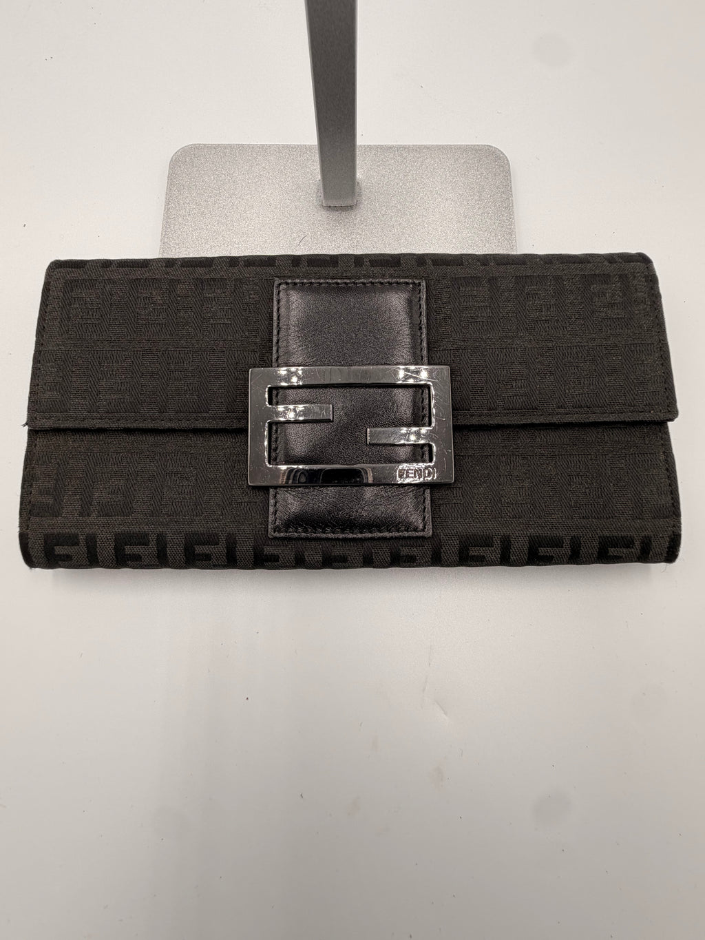 Fendi Zucca Forever Canvas Continental Wallet – Black