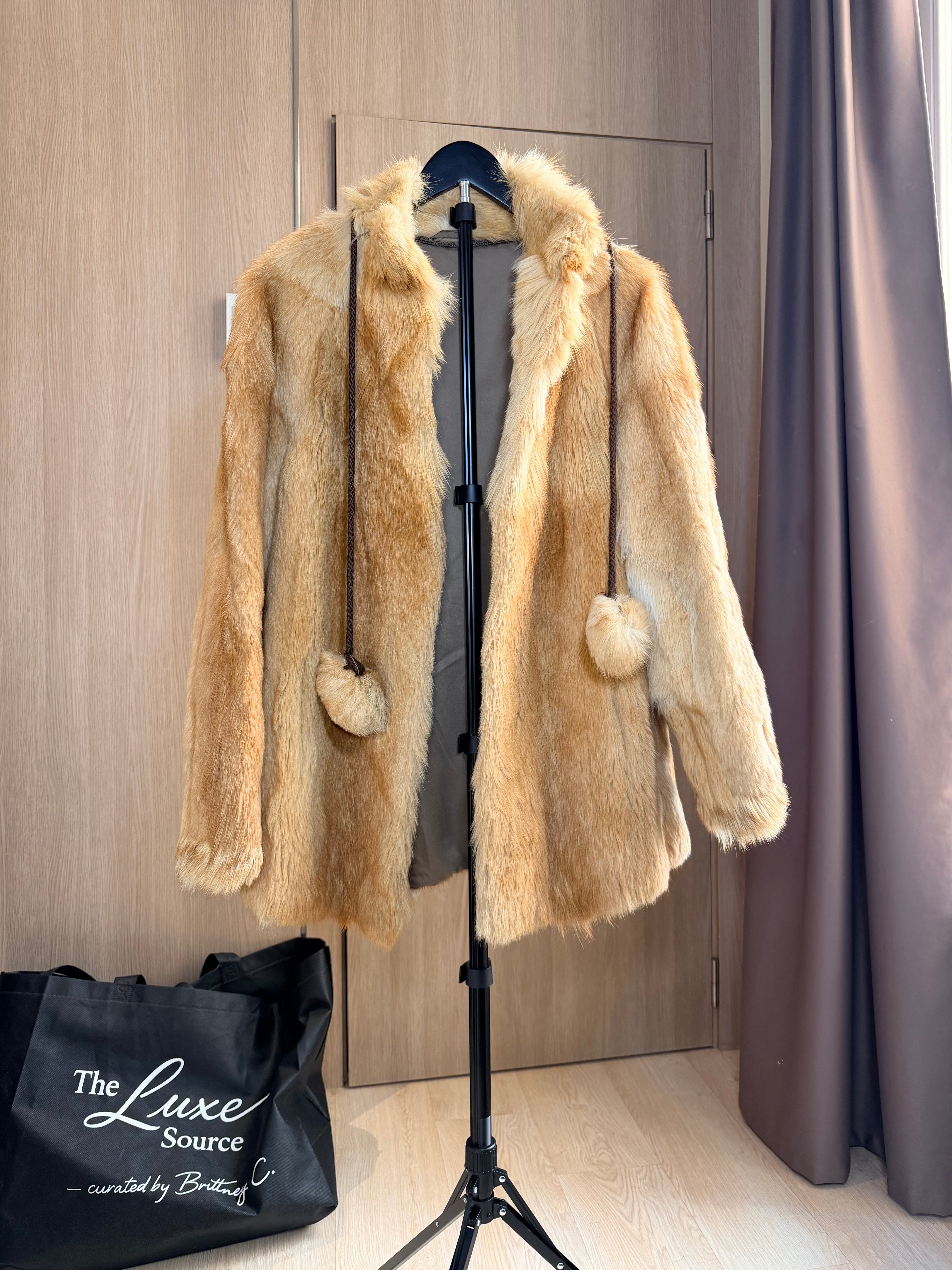 Vintage Golden Mink Fur Coat - S- 016