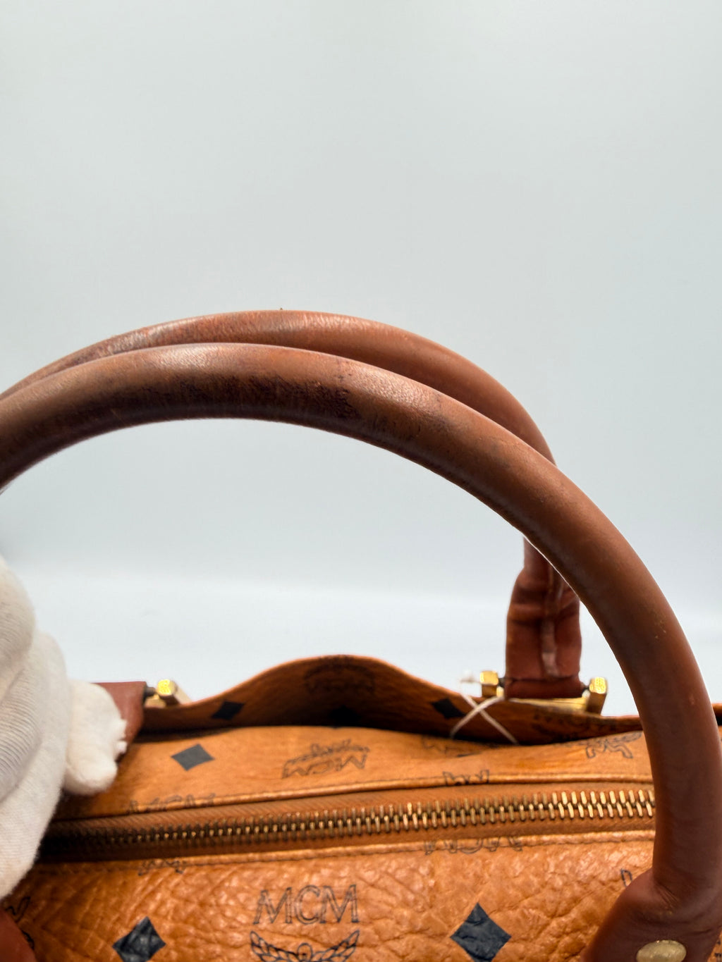 MCM Visetos Boston Bag