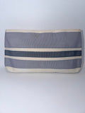 Yves Saint Laurent (YSL) Canvas Stripe Cosmetic / Travel Pouch