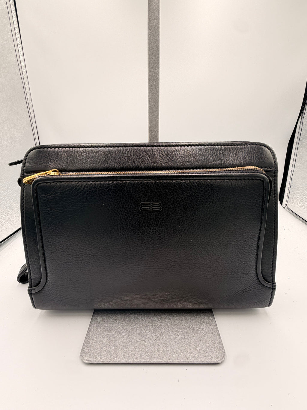 Balenciaga Black Leather Clutch / Organizer Bag