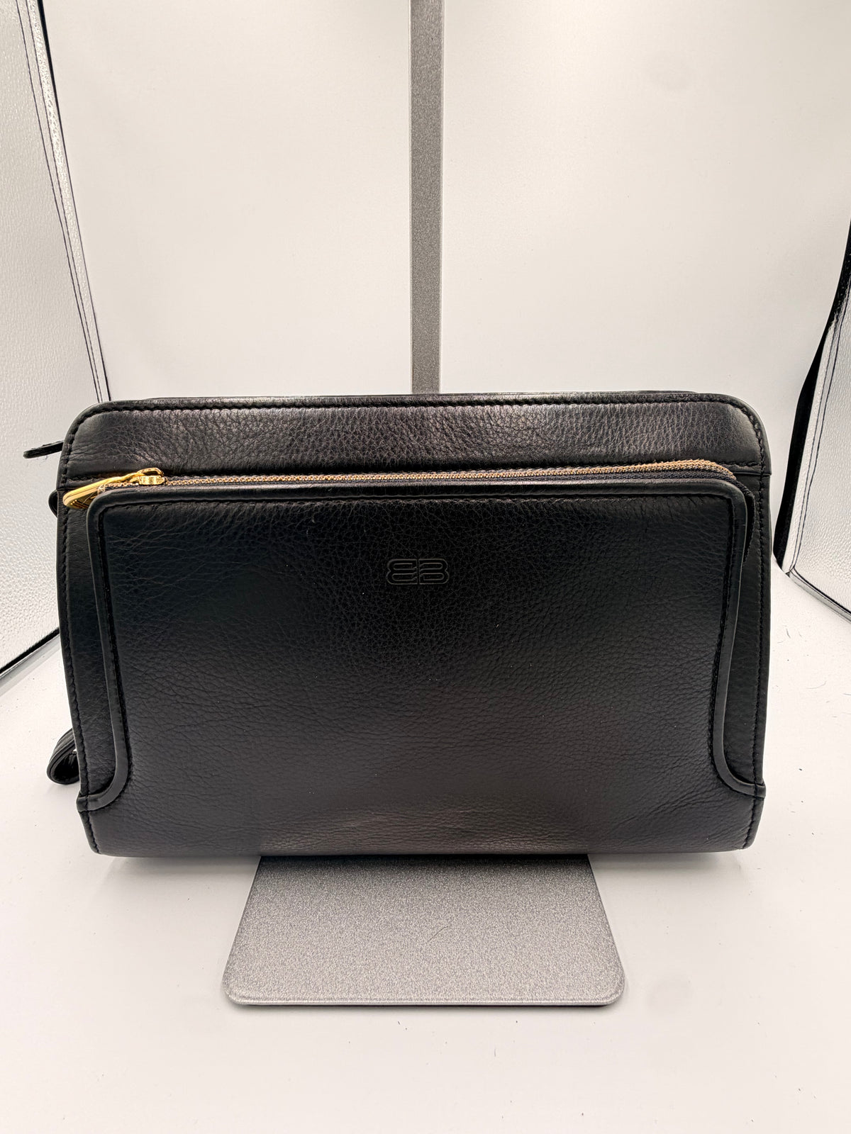 Balenciaga Black Leather Clutch / Organizer Bag