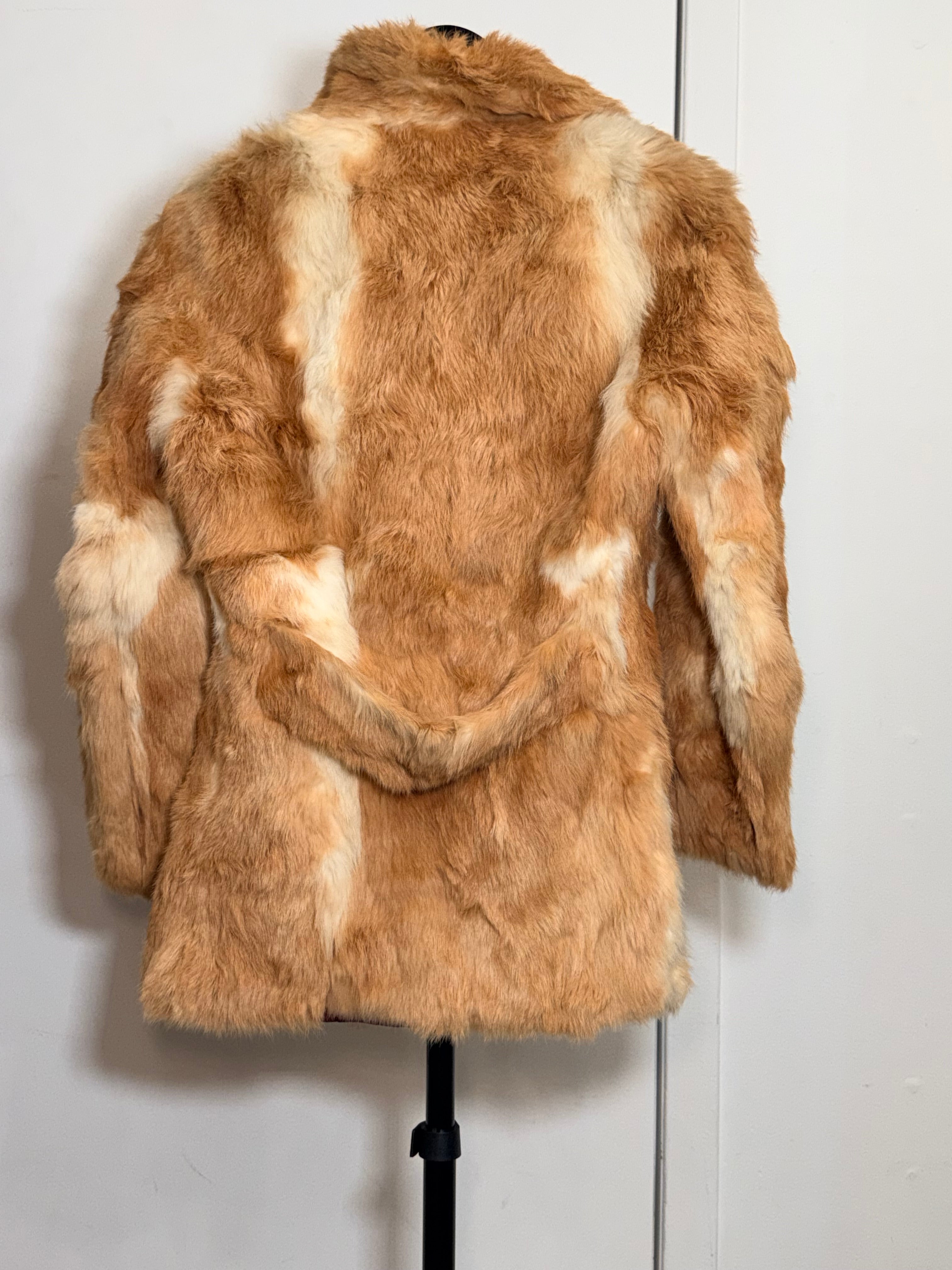 Vintage Rabbit Fur Coat (Natural Tan) – XS 007
