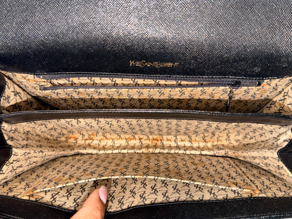 Yves Saint Laurent Black Leather Shoulder Bag