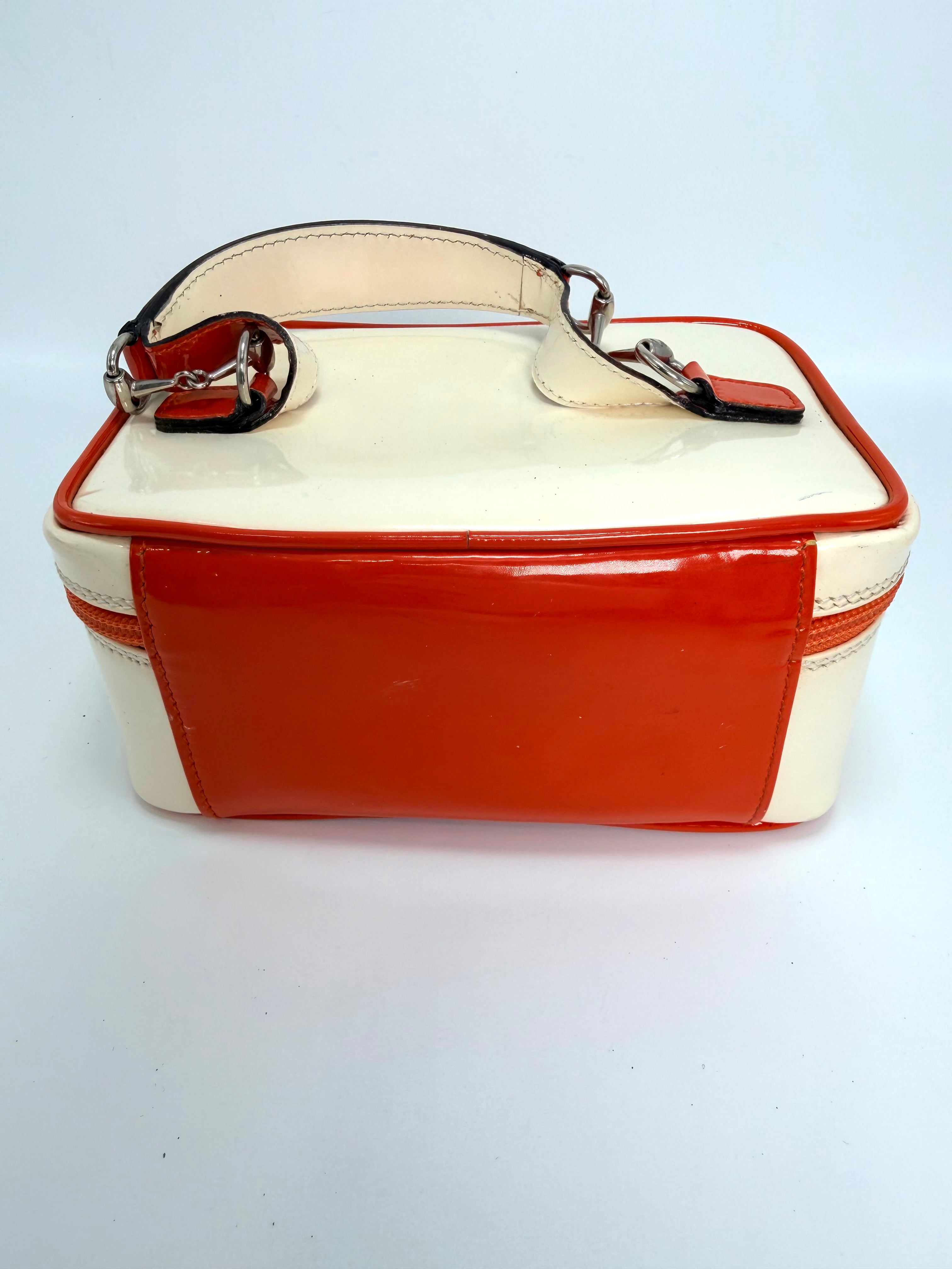 Gucci Vintage Vanity Case – Orange & Off-White