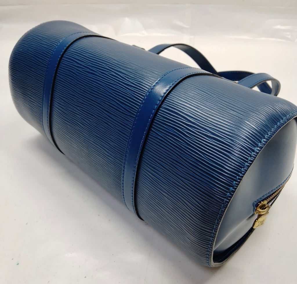 LOUIS VUITTON Epi Soufflot Hand Bag Blue