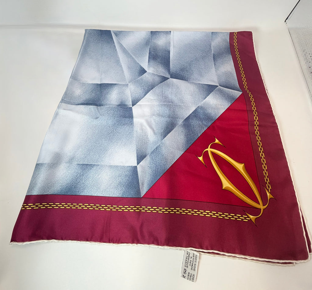 Cartier Silk Logo Scarf
