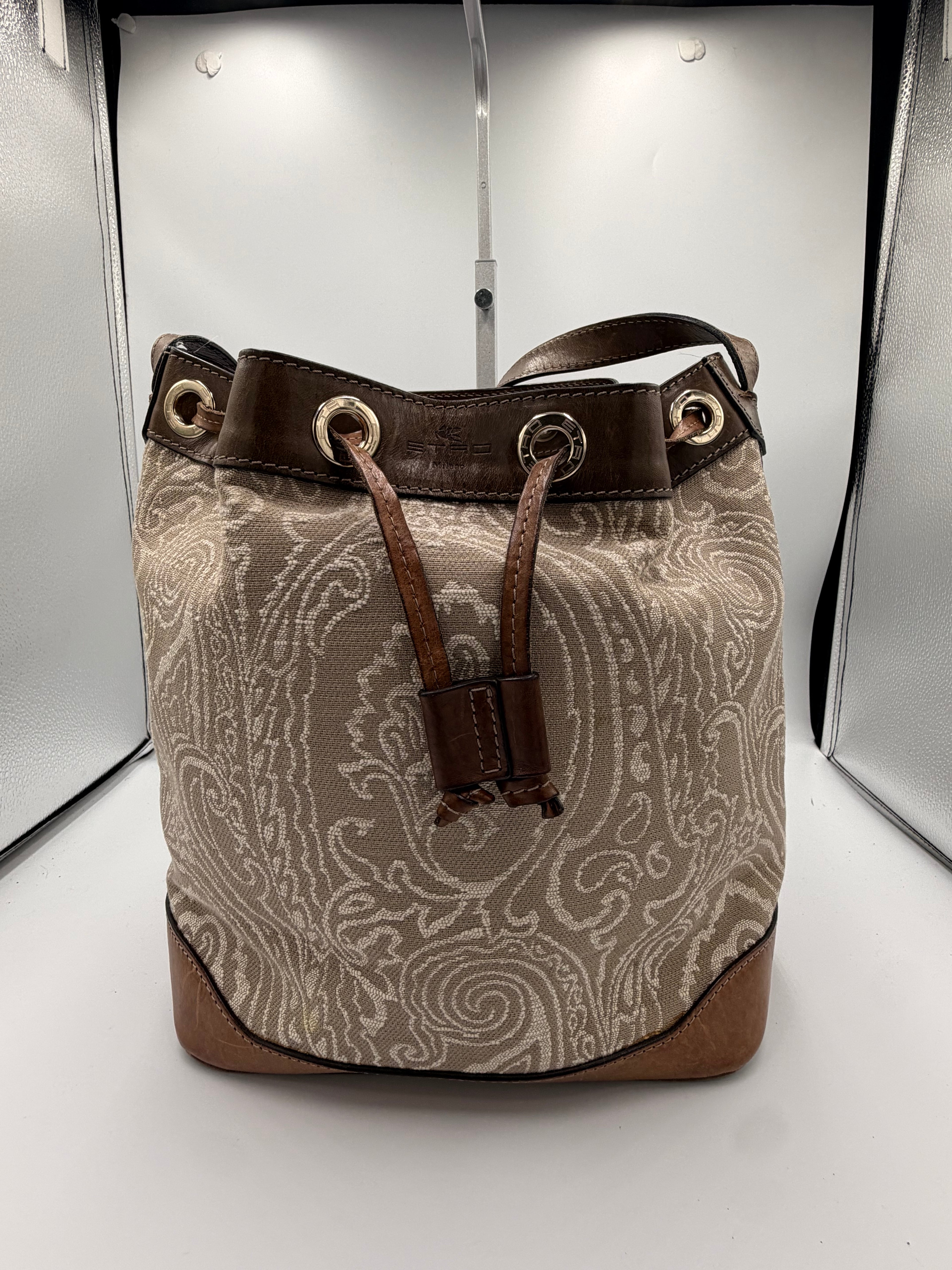Etro Paisley Drawstring Bucket Bag