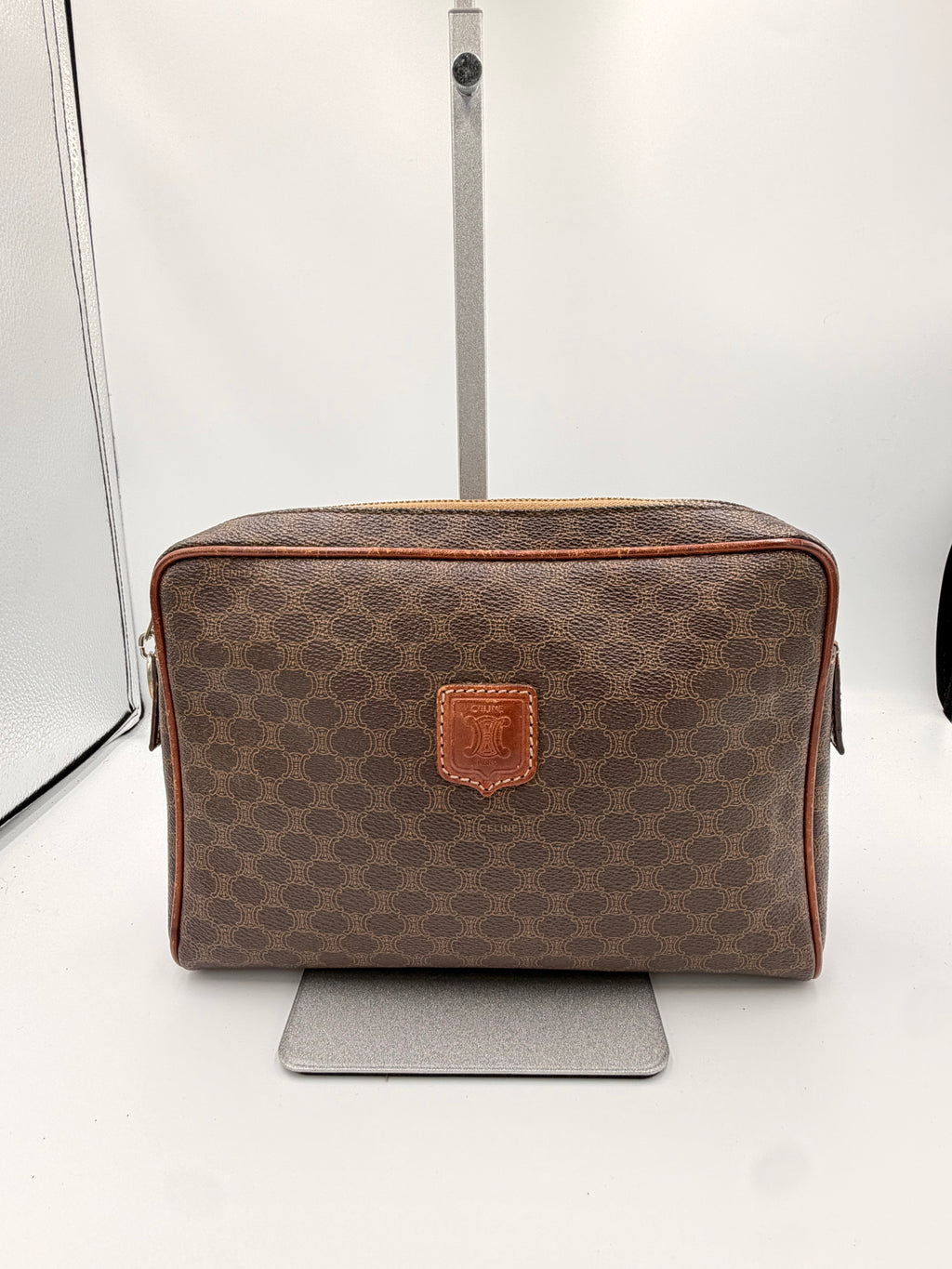 Celine Macadam Vintage Cosmetic Case / Toiletry Pouch