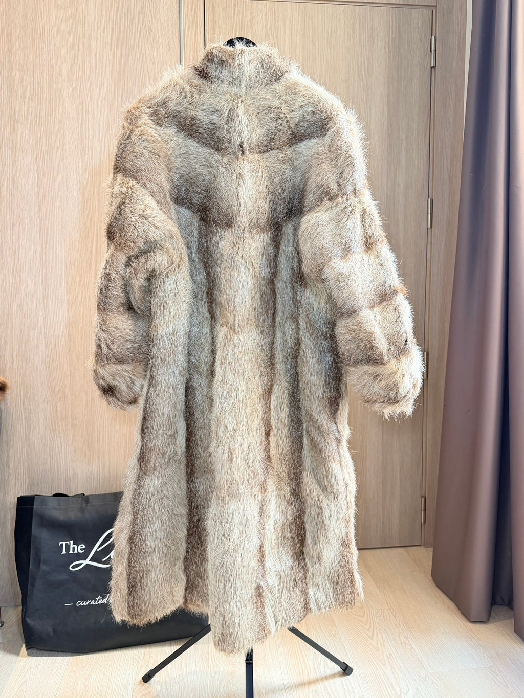 Vintage Natural Racoon Fur Coat - XL - 012
