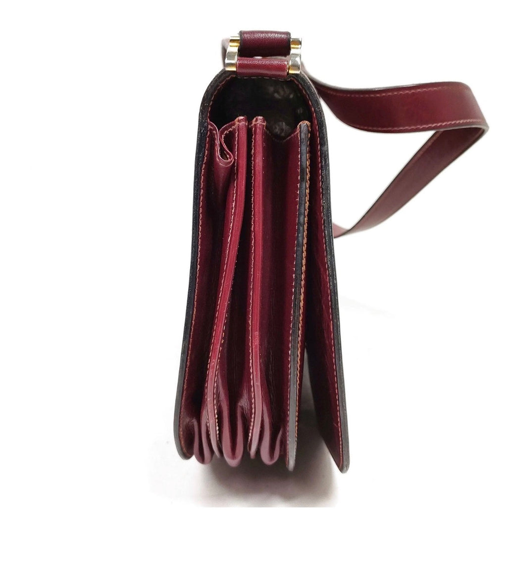 GUCCI Vintage Burgundy Suede & Leather Saddle Crossbody
