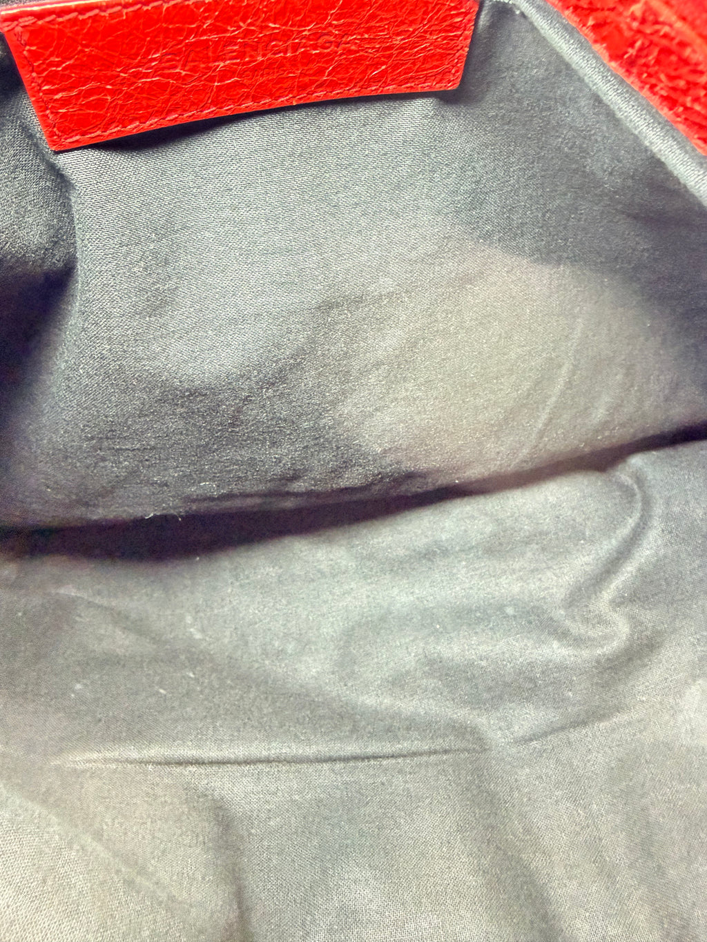 Balenciaga Classic Clip L Red Leather Clutch Bag