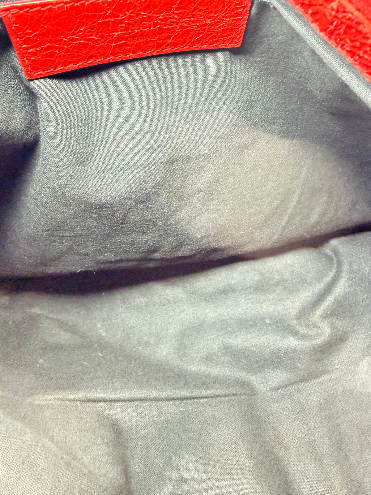 Balenciaga Classic Clip L Red Leather Clutch Bag