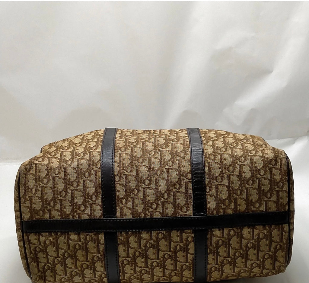 Christian Dior Trotter Monogram Boston Bag - Brown