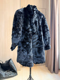 Vintage Black Sheared Mink Fur Coat – Small - 038