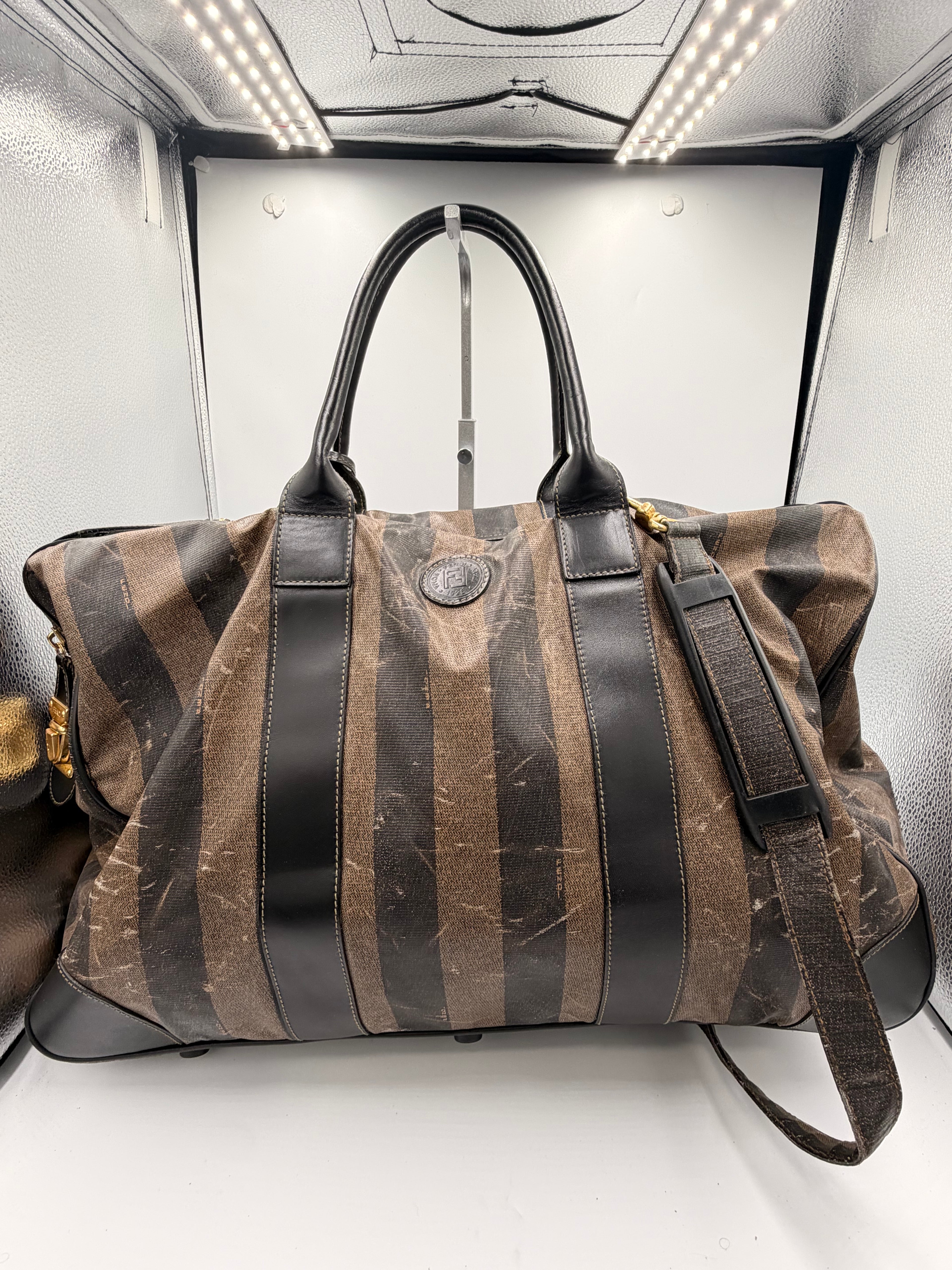 Fendi Pequin Weekender Travel Bag