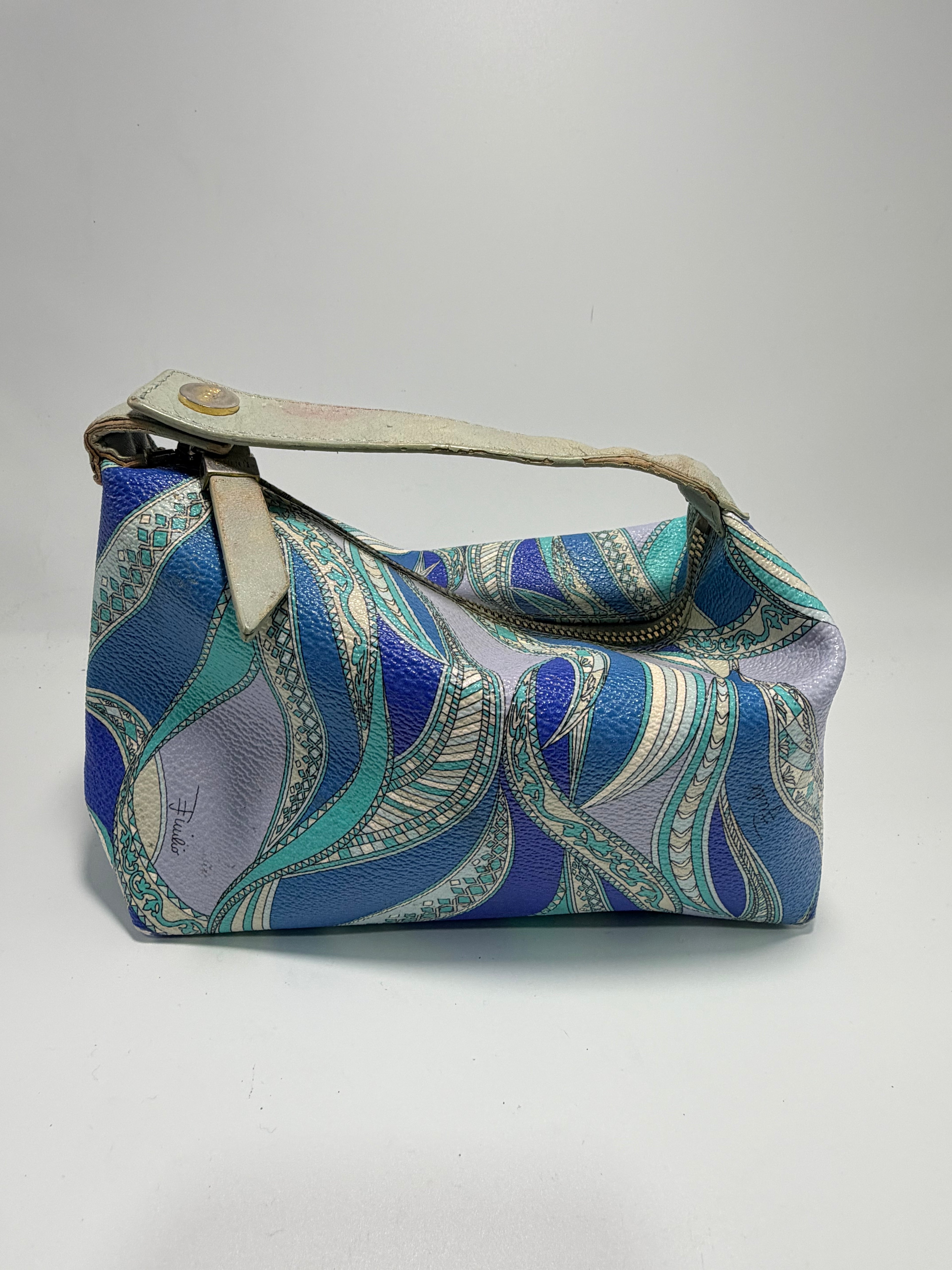 Emilio Pucci Printed Leather Mini Hand Bag