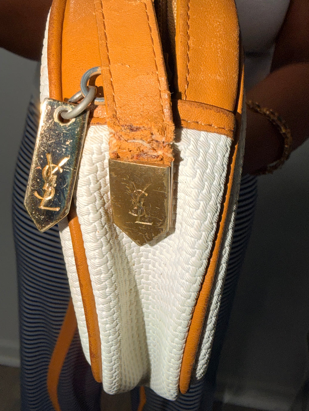 YSL Woven Oval Crossbody Bag