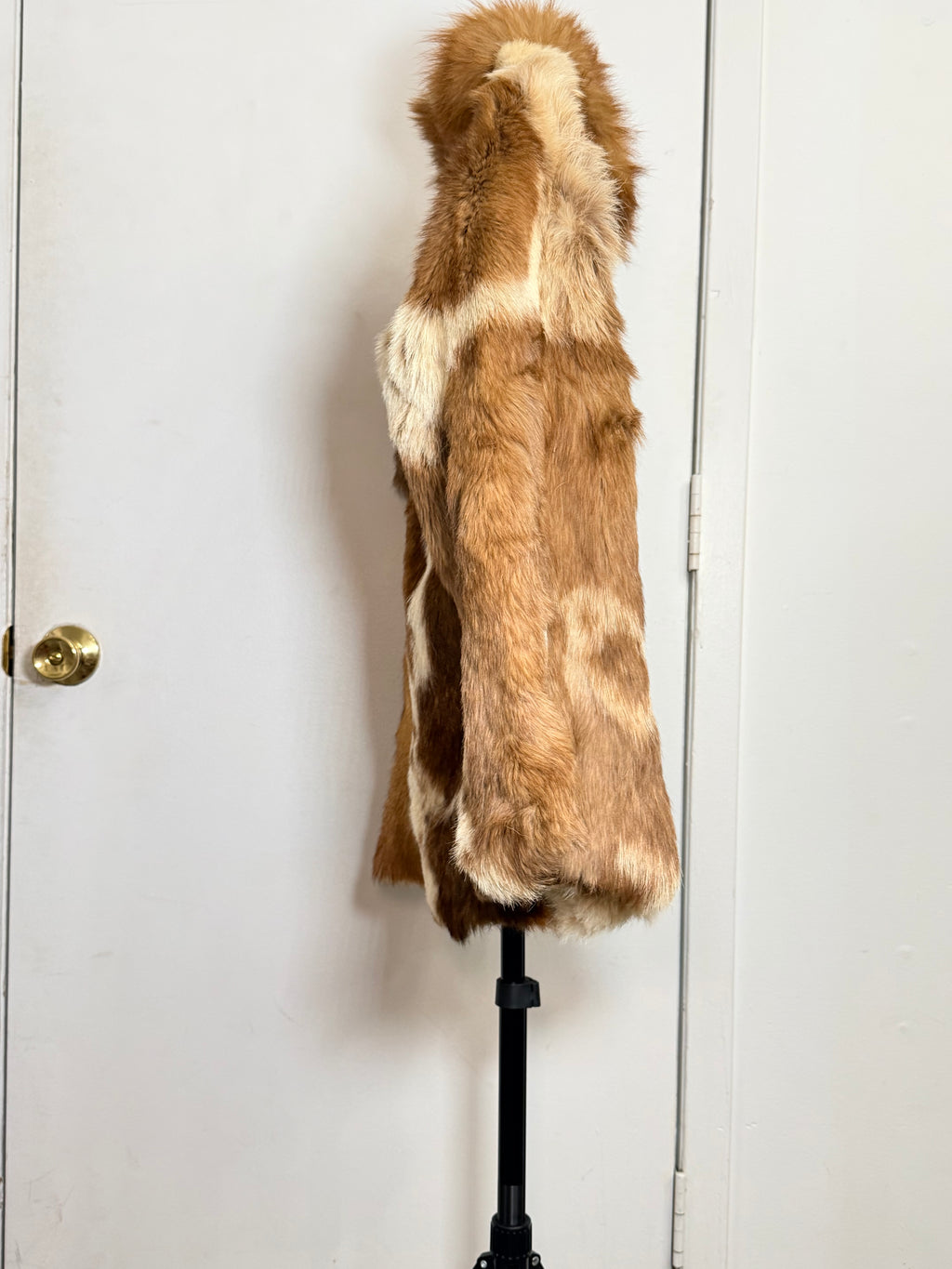 Vintage Patchwork Rabbit Fur Coat (Natural) – Medium / Large 009
