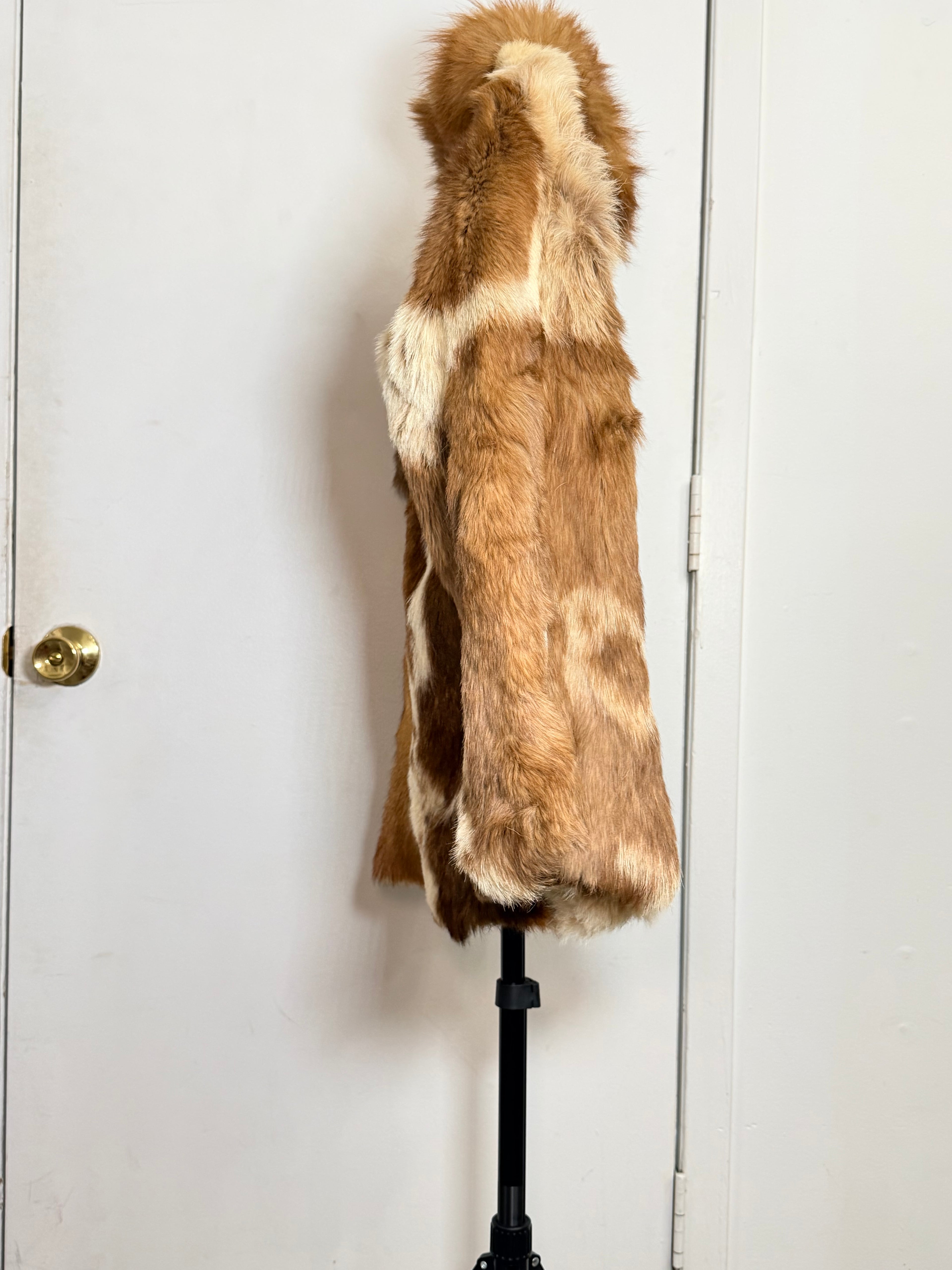 Vintage Patchwork Rabbit Fur Coat (Natural) – Medium / Large 009