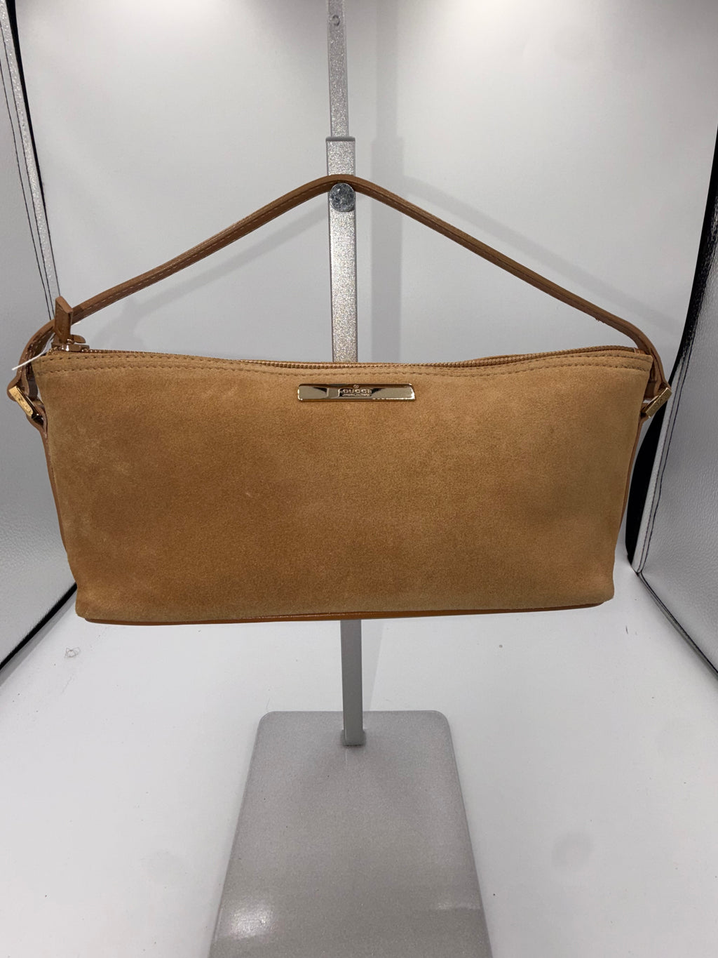 Gucci Mini Pochette Shoulder Bag - Camel Suede