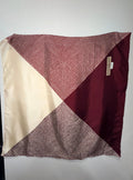 Yves Saint Laurent Oversized Silk Scarf in Burgundy & Cream Polka Dot Print
