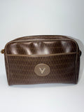 VALENTINO GARAVANI Monogram Crossbody Bag – Brown Coated Canvas