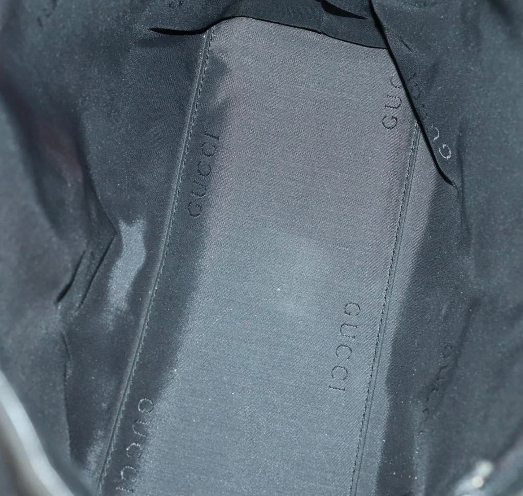 Gucci Black Nylon Tote Bag with Double Front Pockets