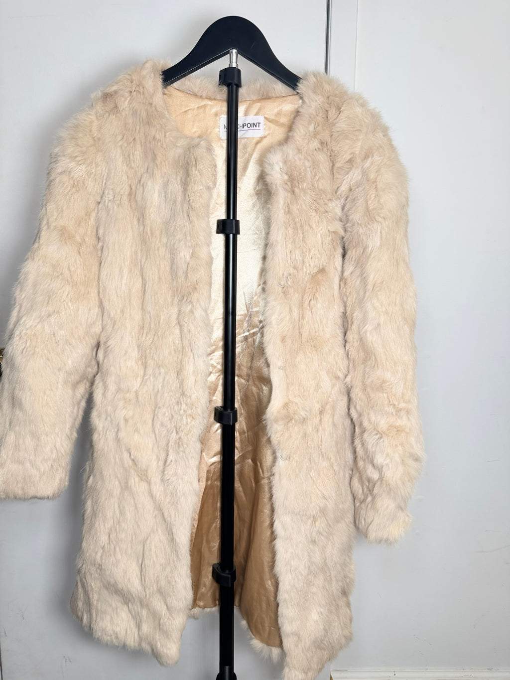 Vintage Ivory Rabbit Fur Coat – Medium 033