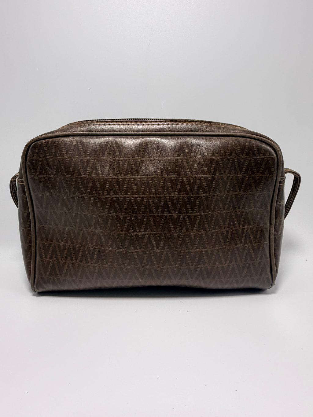 VALENTINO GARAVANI Monogram Crossbody Bag – Brown Coated Canvas