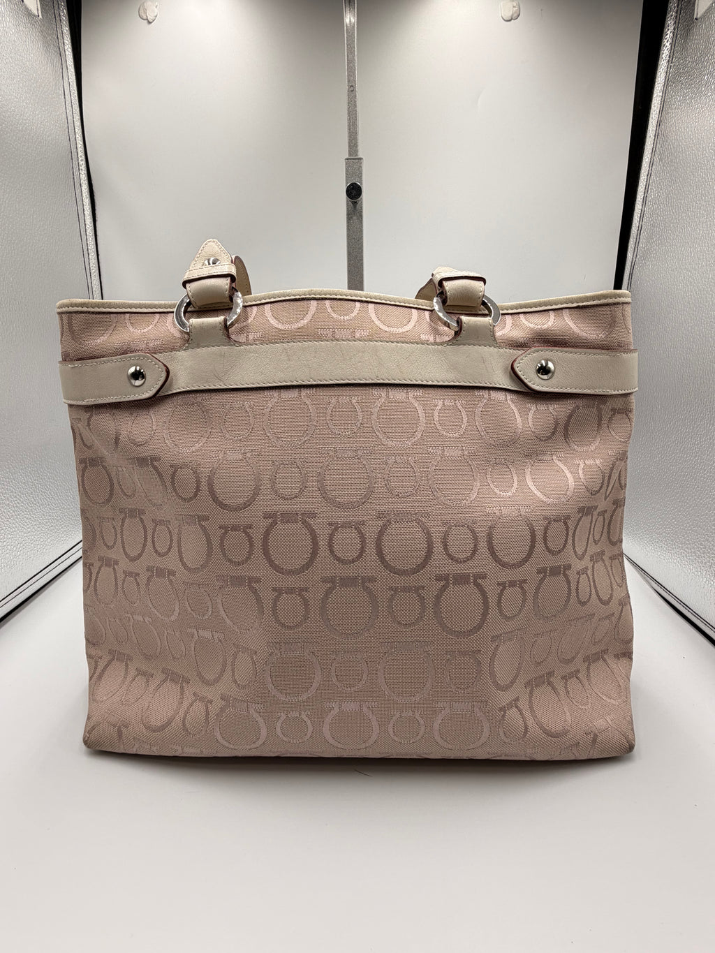 Salvatore Ferragamo Gancini Jacquard Tote