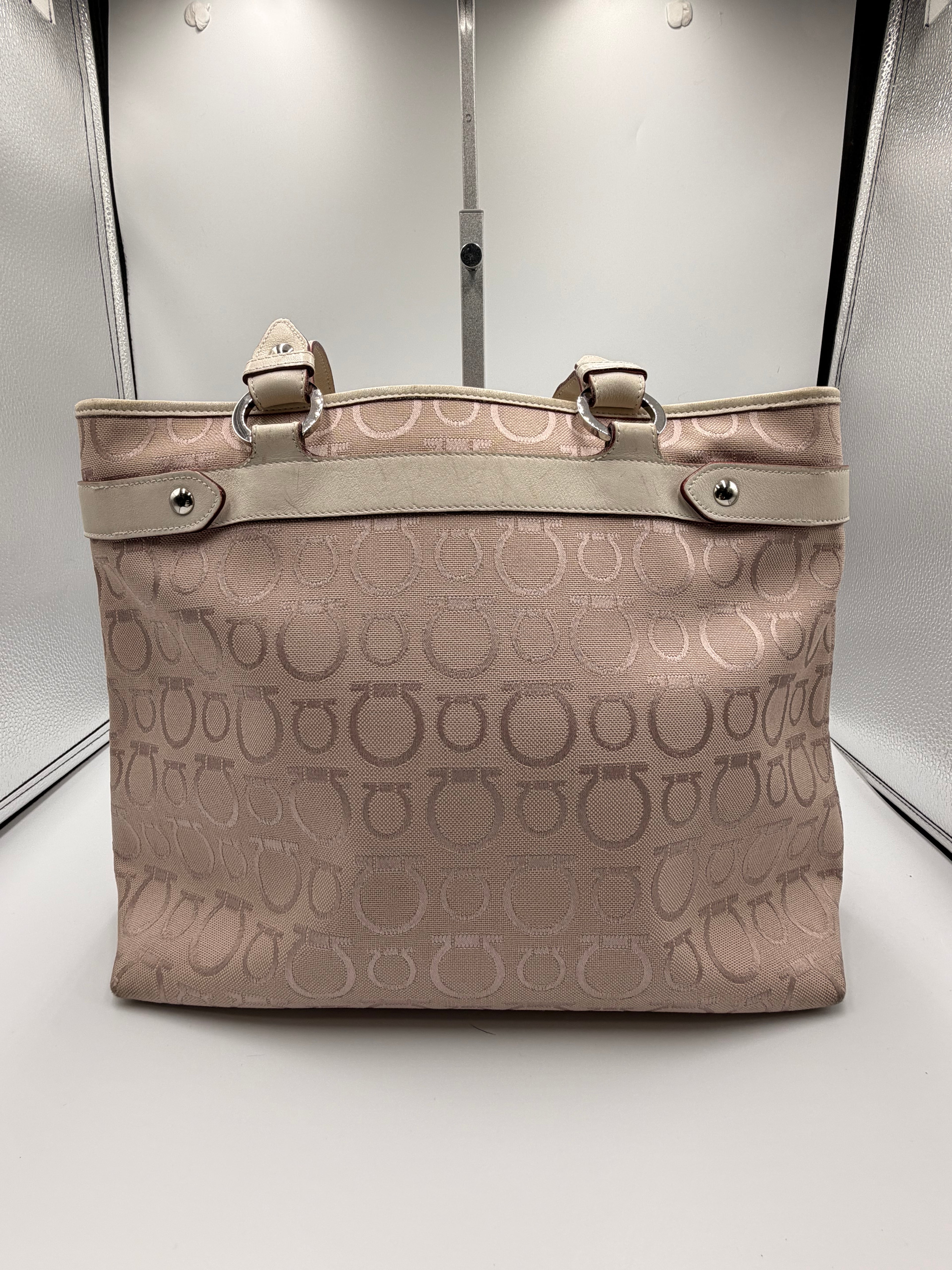 Salvatore Ferragamo Gancini Jacquard Tote
