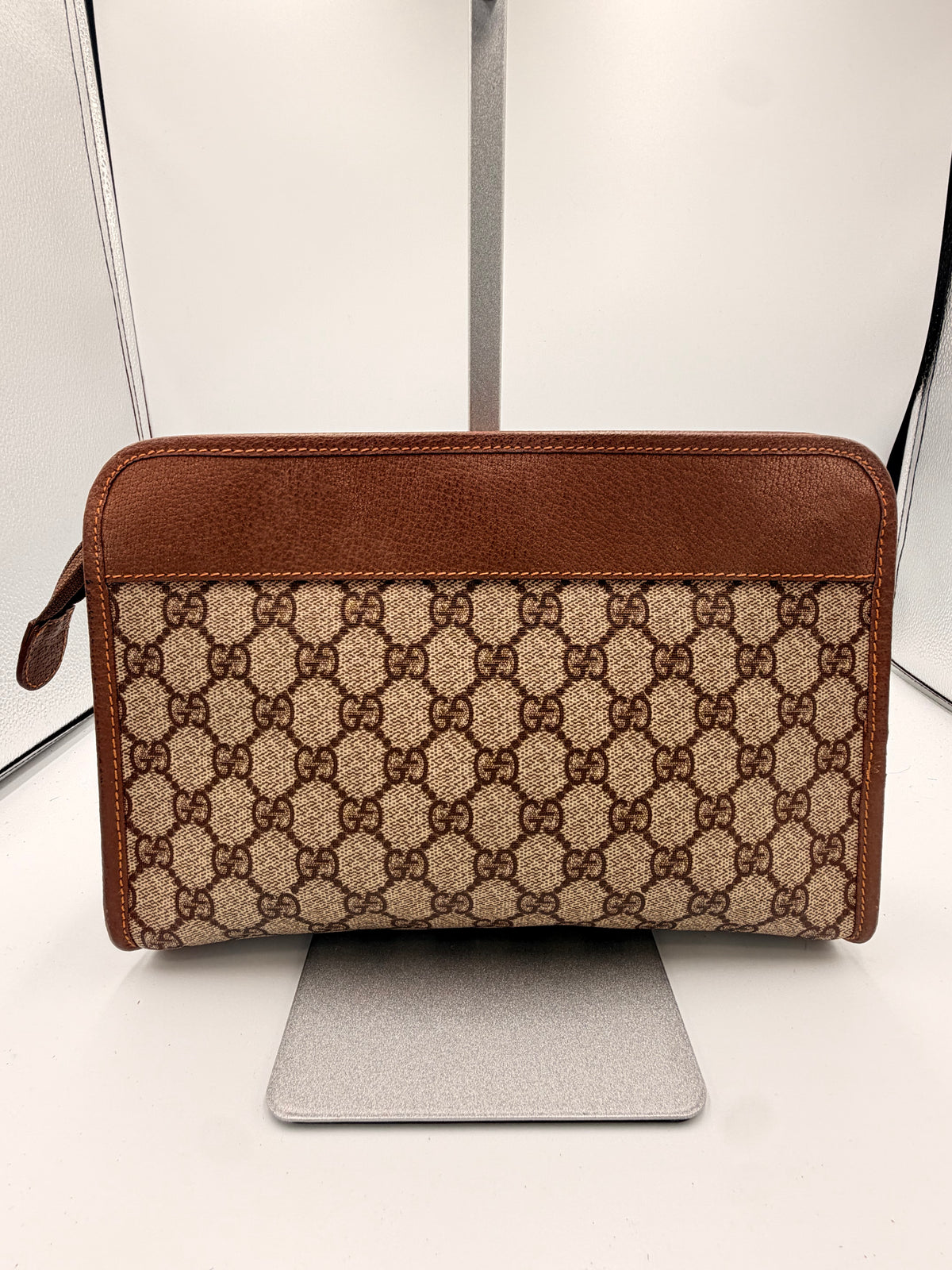 Gucci GG Supreme Monogram Clutch / Toiletry Bag