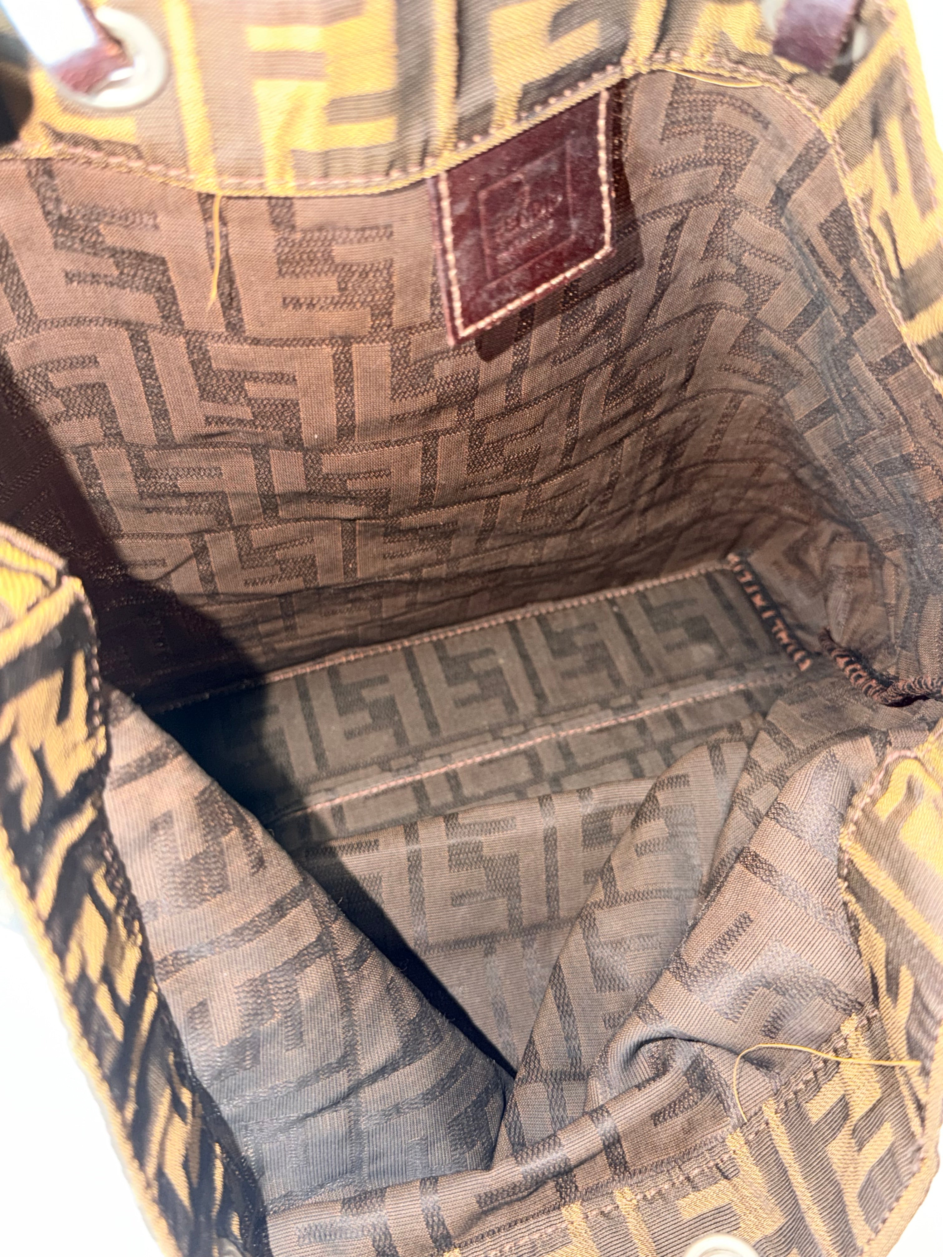 Vintage Fendi Zucca Canvas Tote