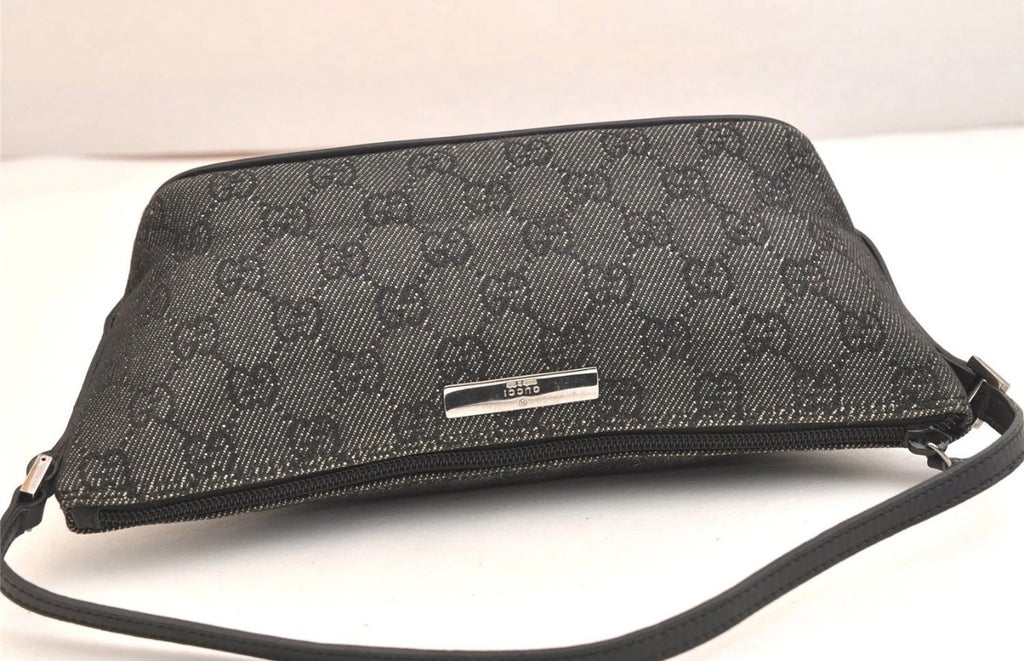 GUCCI GG Canvas Mini Shoulder Bag - Black