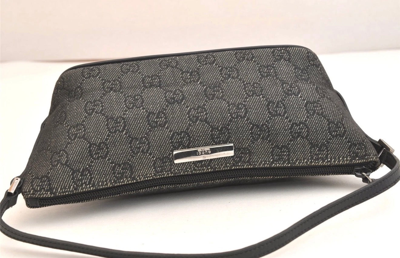 GUCCI GG Canvas Mini Shoulder Bag - Black